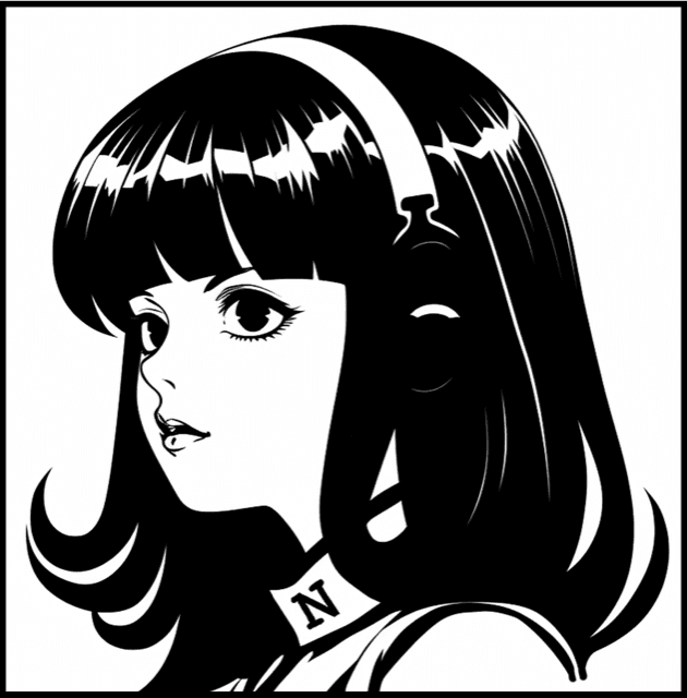 Ilustração oficial em preto e branco do Hermes Agent